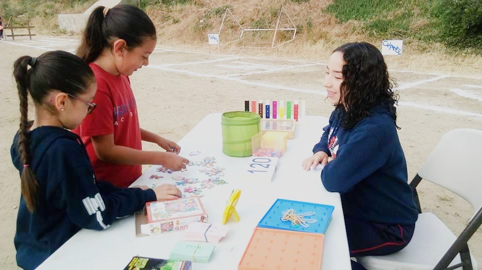 Kids playing Mathopoly